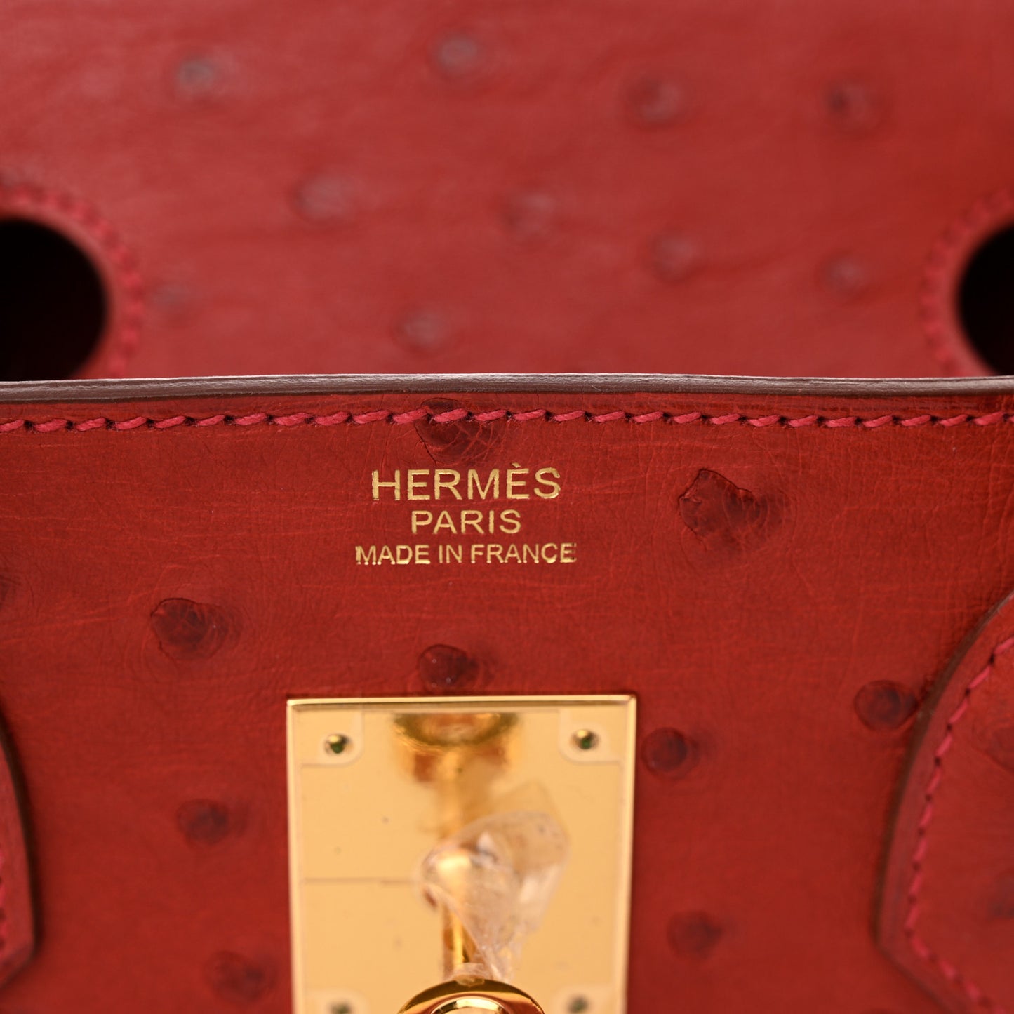 Ostrich Birkin 30 Rouge Vif