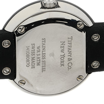 Tiffany Stainless Steel Calfskin Diamond Bezel 24mm Atlas 2-Hand Quartz Watch Tiffany Blue 4 of 5