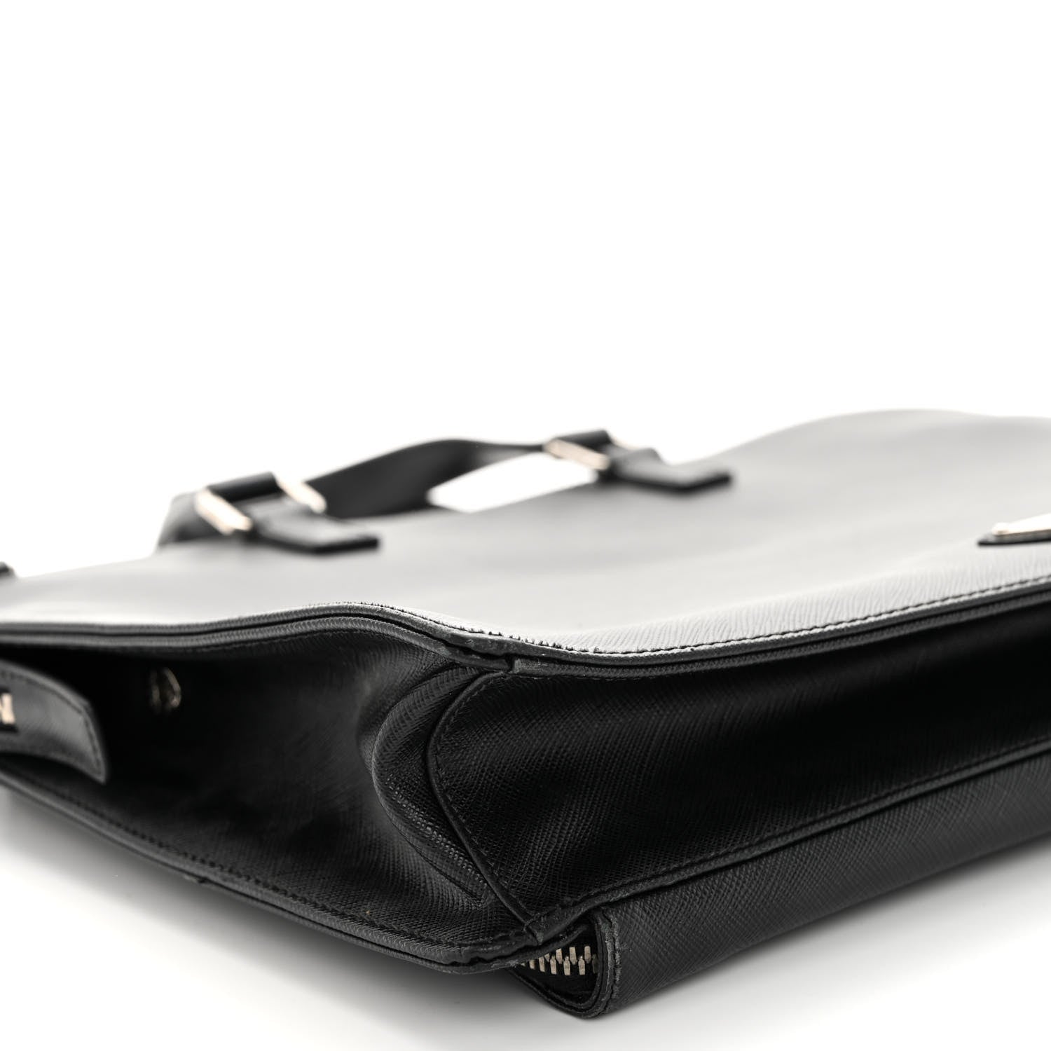 Prada Saffiano Travel Briefcase Black 9 of 11