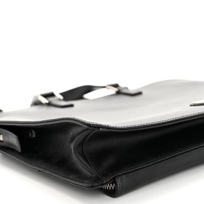 Prada Saffiano Travel Briefcase Black 9 of 11