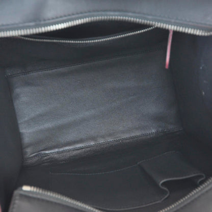 Celine Smooth Calfskin Mini Luggage Black w Pink Trim 7 of 9