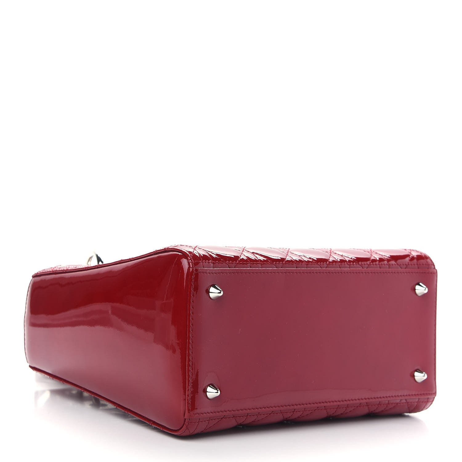 Christian Dior Patent Cannage Medium Lady Dior Red 4 of 10