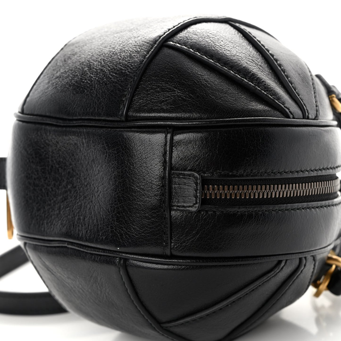 Piuma Lux Energy Mini Tifosa Basketball Shaped Shoulder Bag Black