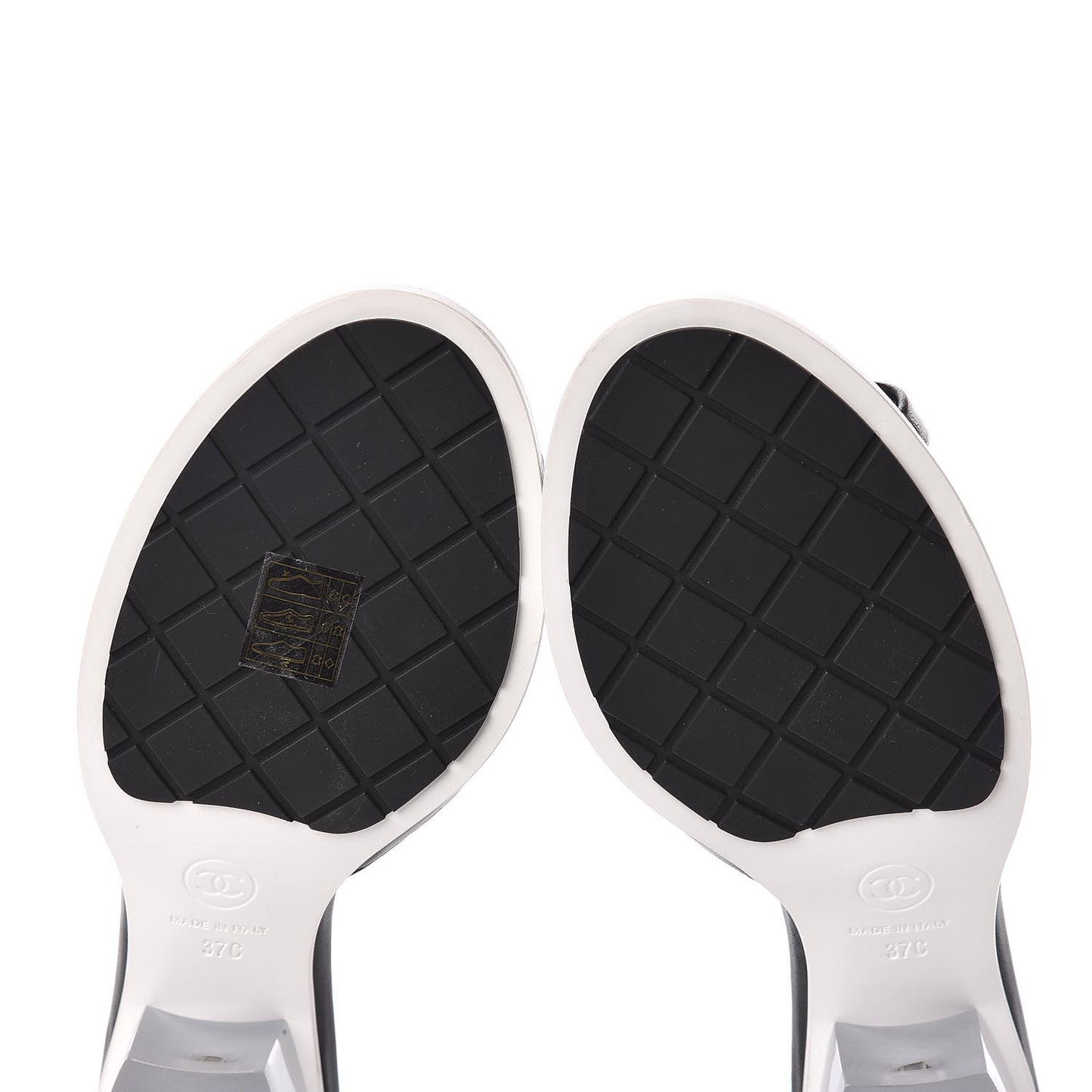 PVC Lambskin Logo Mules 37 Black