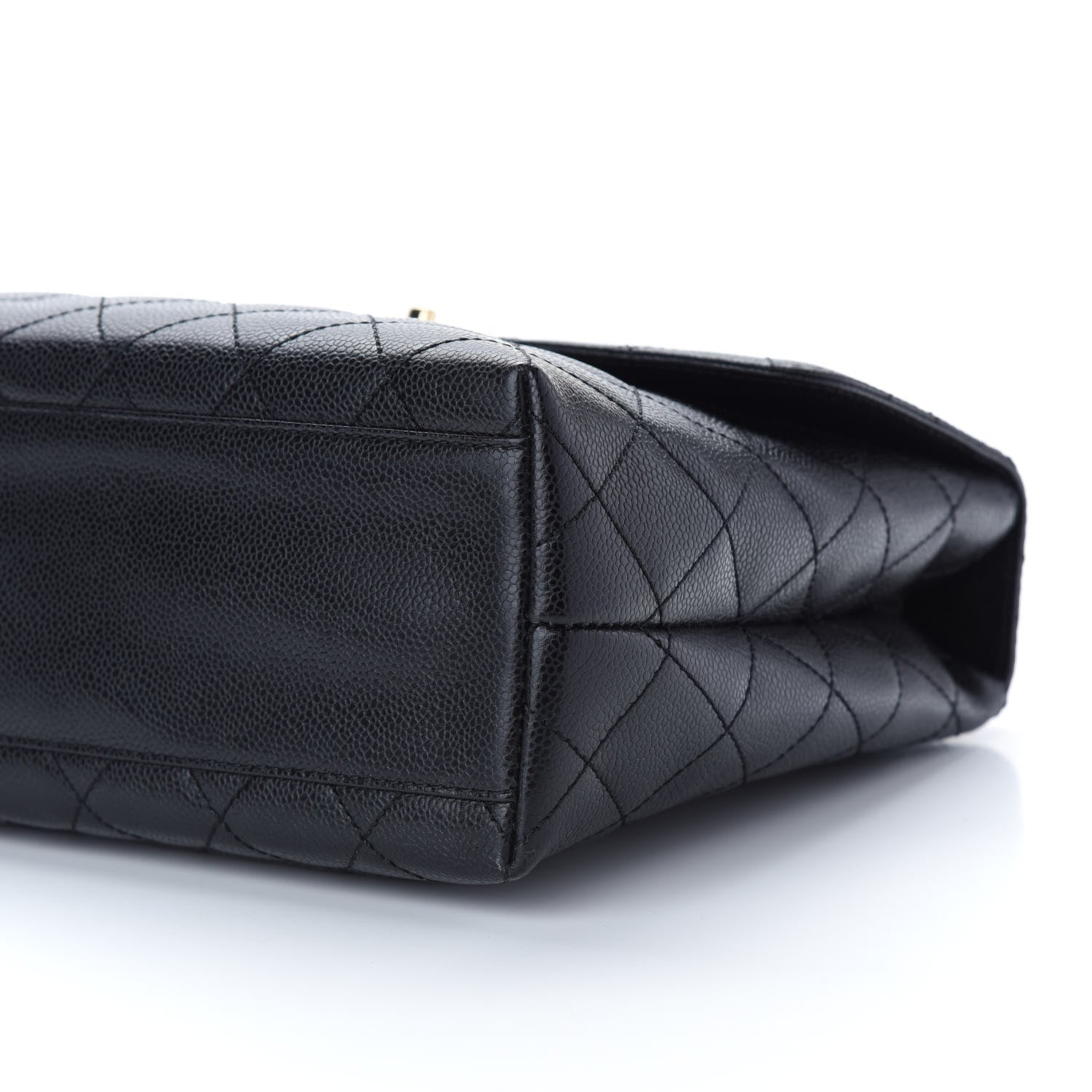Chanel Caviar Quilted Jumbo Kelly Flap Black 9 of 9