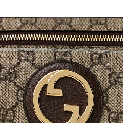 Gucci GG Supreme Monogram Textured Dollar Calfskin Blondie Belt Bag Beige Ebony New Acero 8 of 11