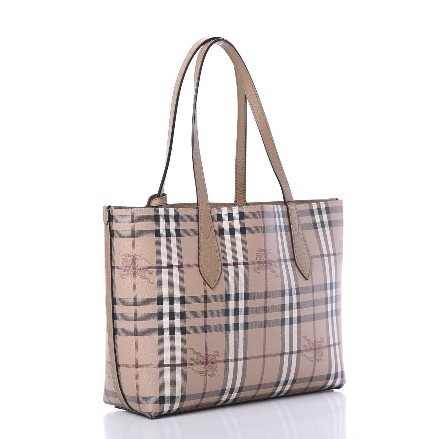 Haymarket Check Small Reversible Tote Mid Camel
