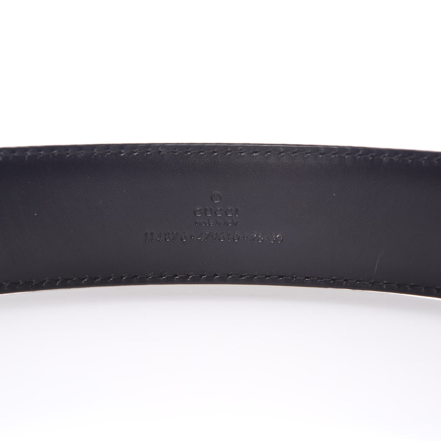 Guccissima Interlocking G Belt 75 30 Black