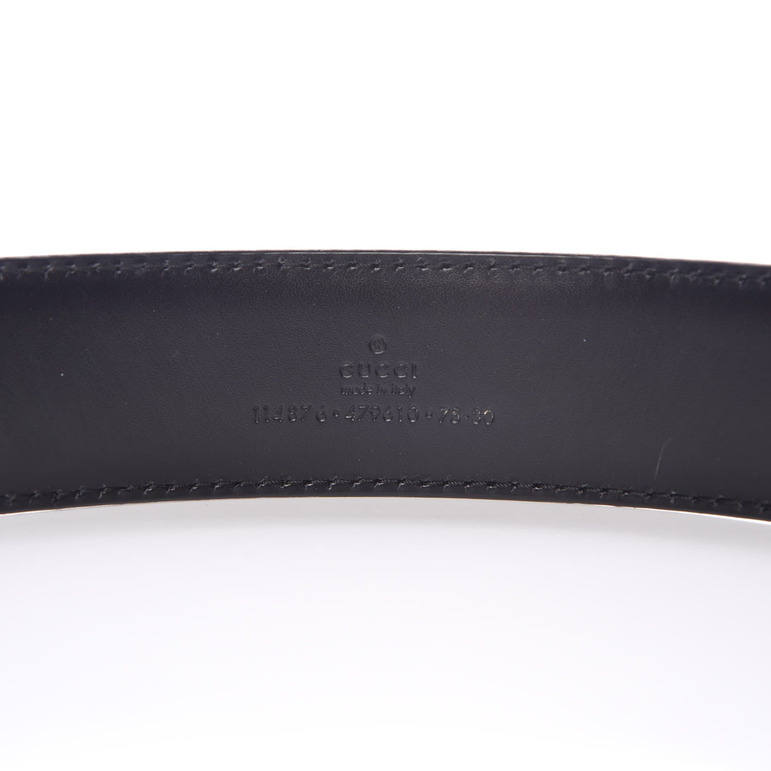 Gucci Guccissima Interlocking G Belt 75 30 Black 4 of 6