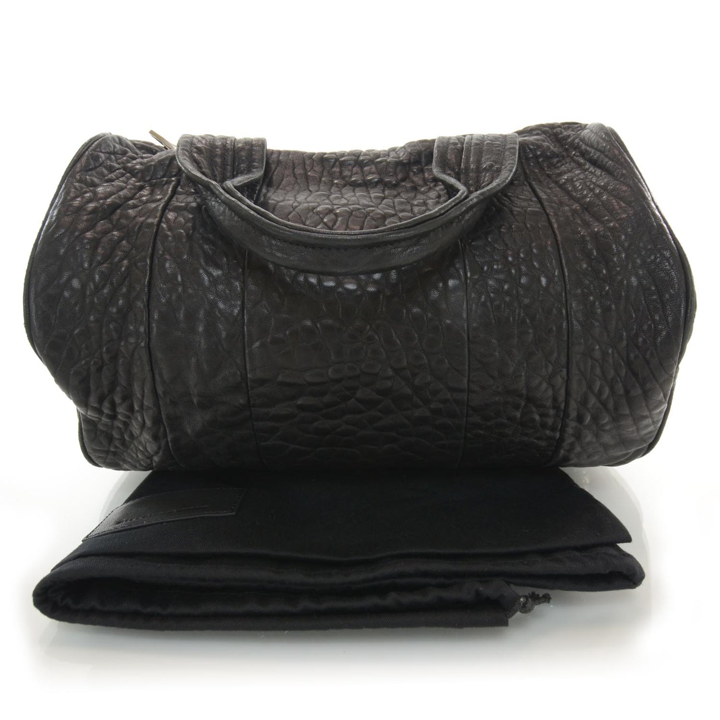 Leather Rocco w Nickel Hardware Black