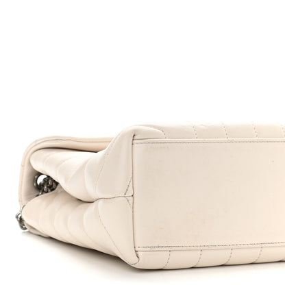 Saint Laurent Calfskin Y Quilted Monogram Small Loulou Chain Satchel Crema Soft 10 of 11