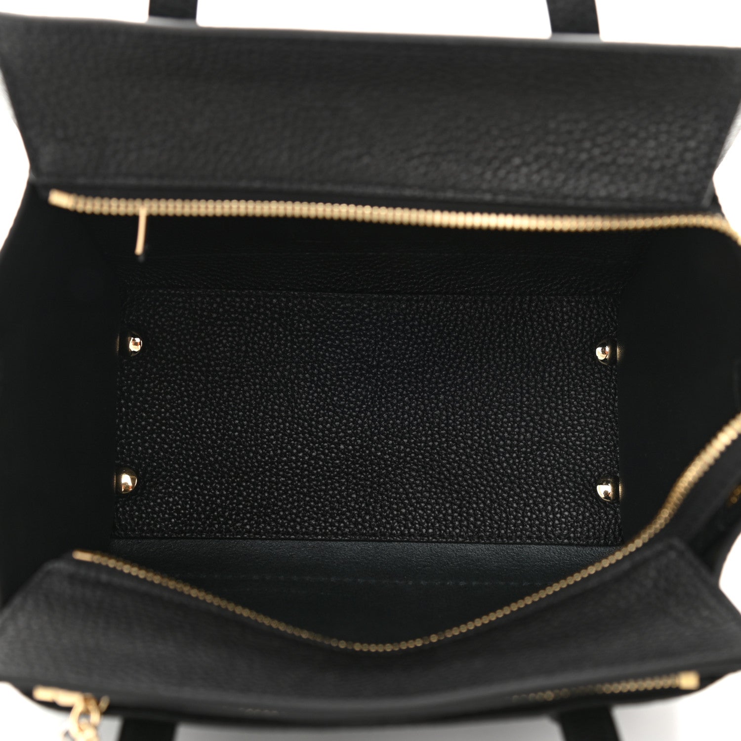Salvatore Ferragamo Hammered Calfskin Double Handle Small Amy Tote Black 5 of 10