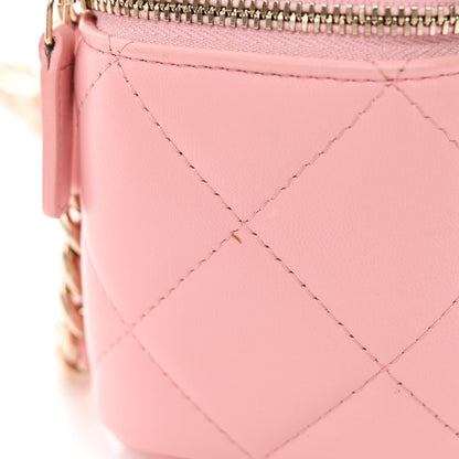 Chanel Lambskin Resin Elegant Chain Vanity Case Pink 11 of 17