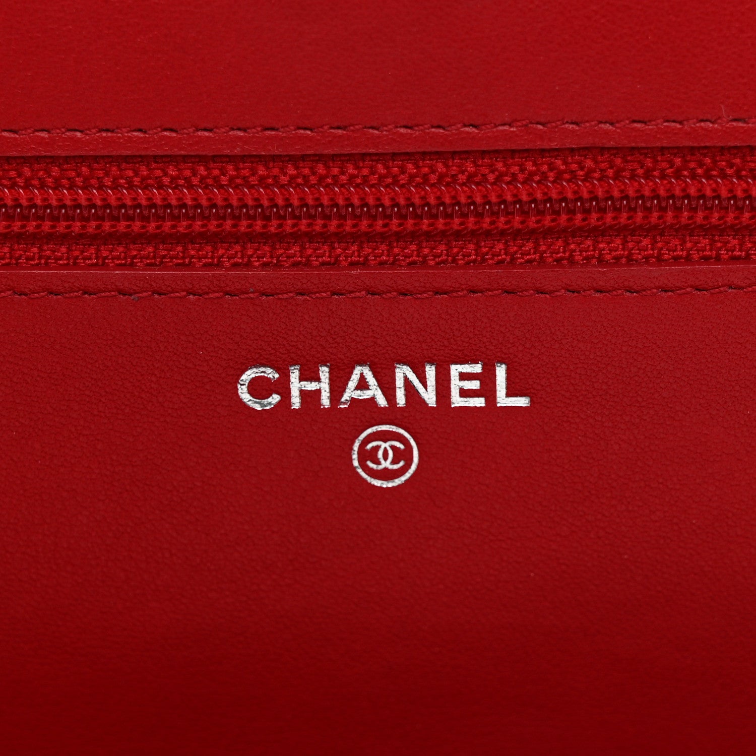Chanel Caviar Sevruga Wallet on Chain WOC Red 5 of 12