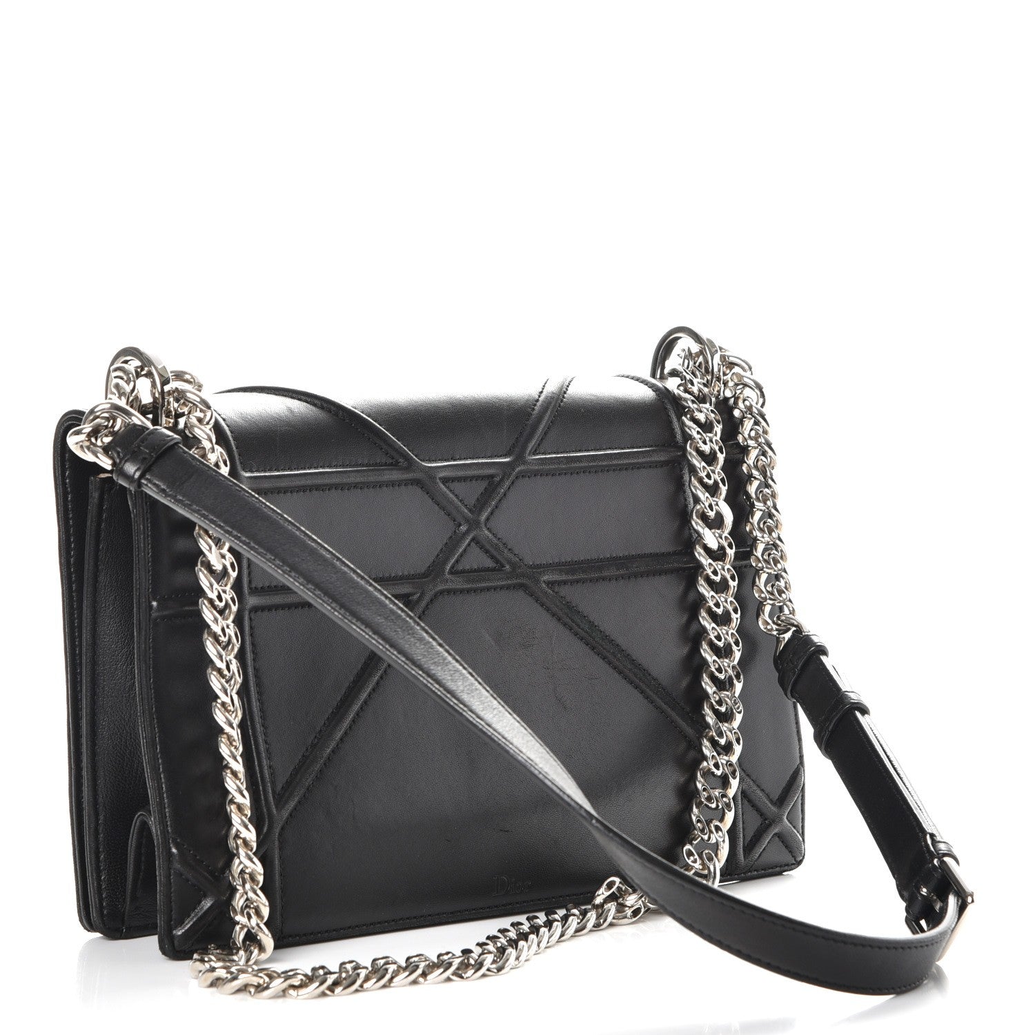 Christian Dior Lambskin Medium Diorama Flap Bag Black 3 of 8