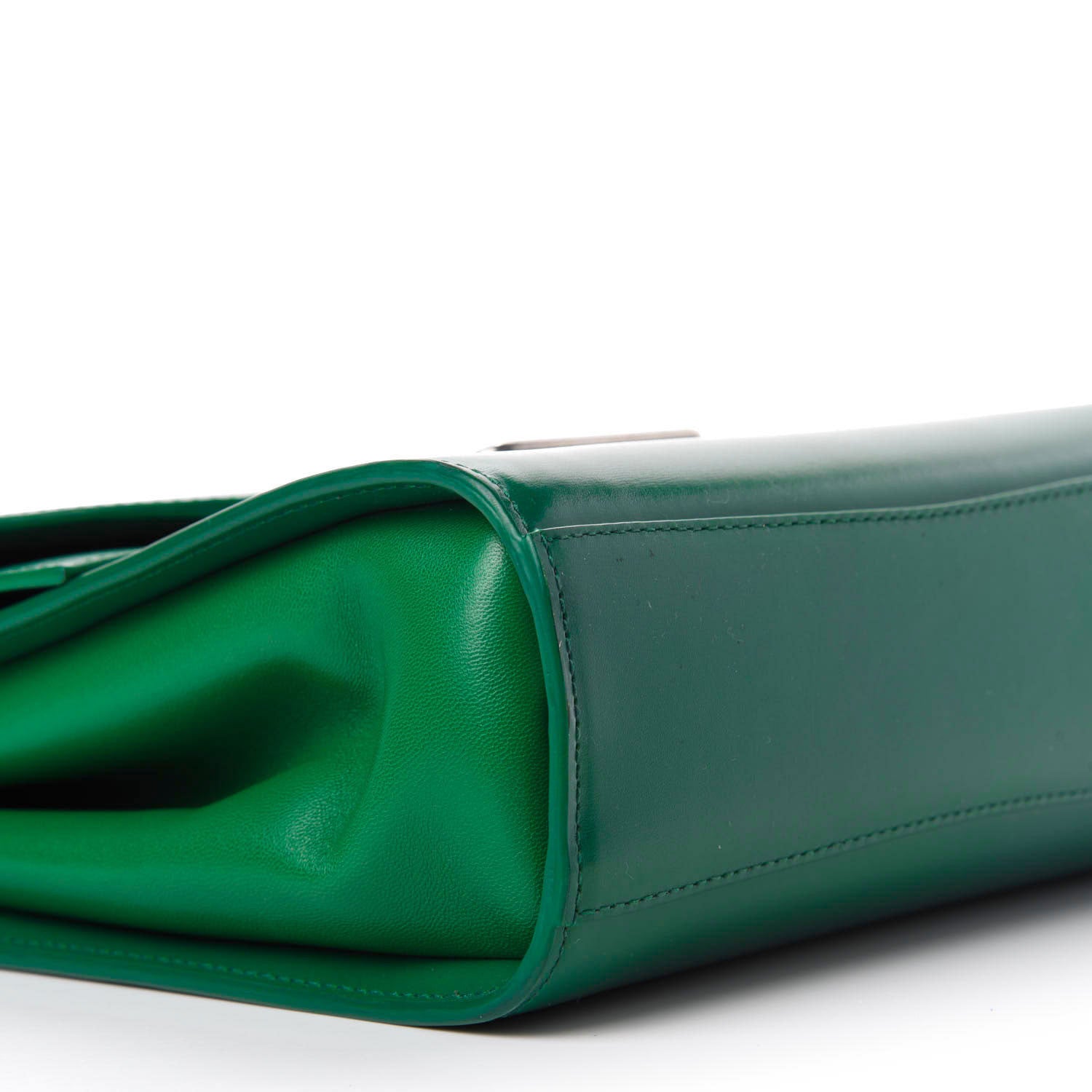 Bottega Veneta Box Calfskin Nappa Clip Bag Racing Green 6 of 12
