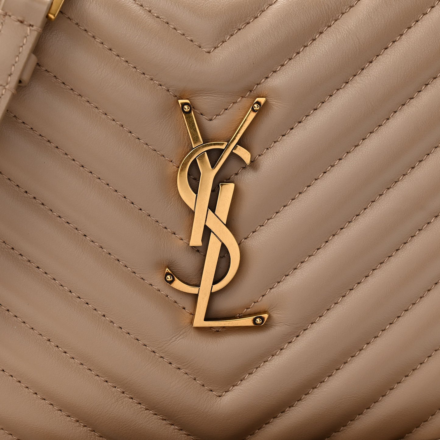 Calfskin Matelasse Monogram Lou Camera Bag Dark Beige