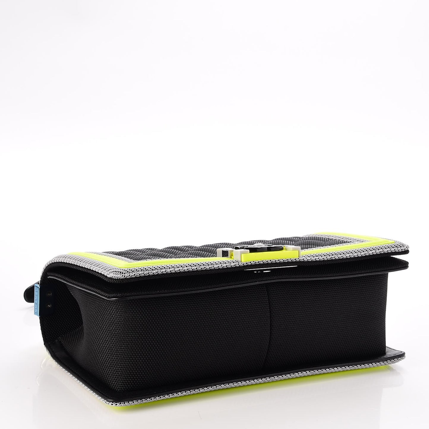 Canvas Quilted Medium Fluo Boy Flap Black Grey Yellow
