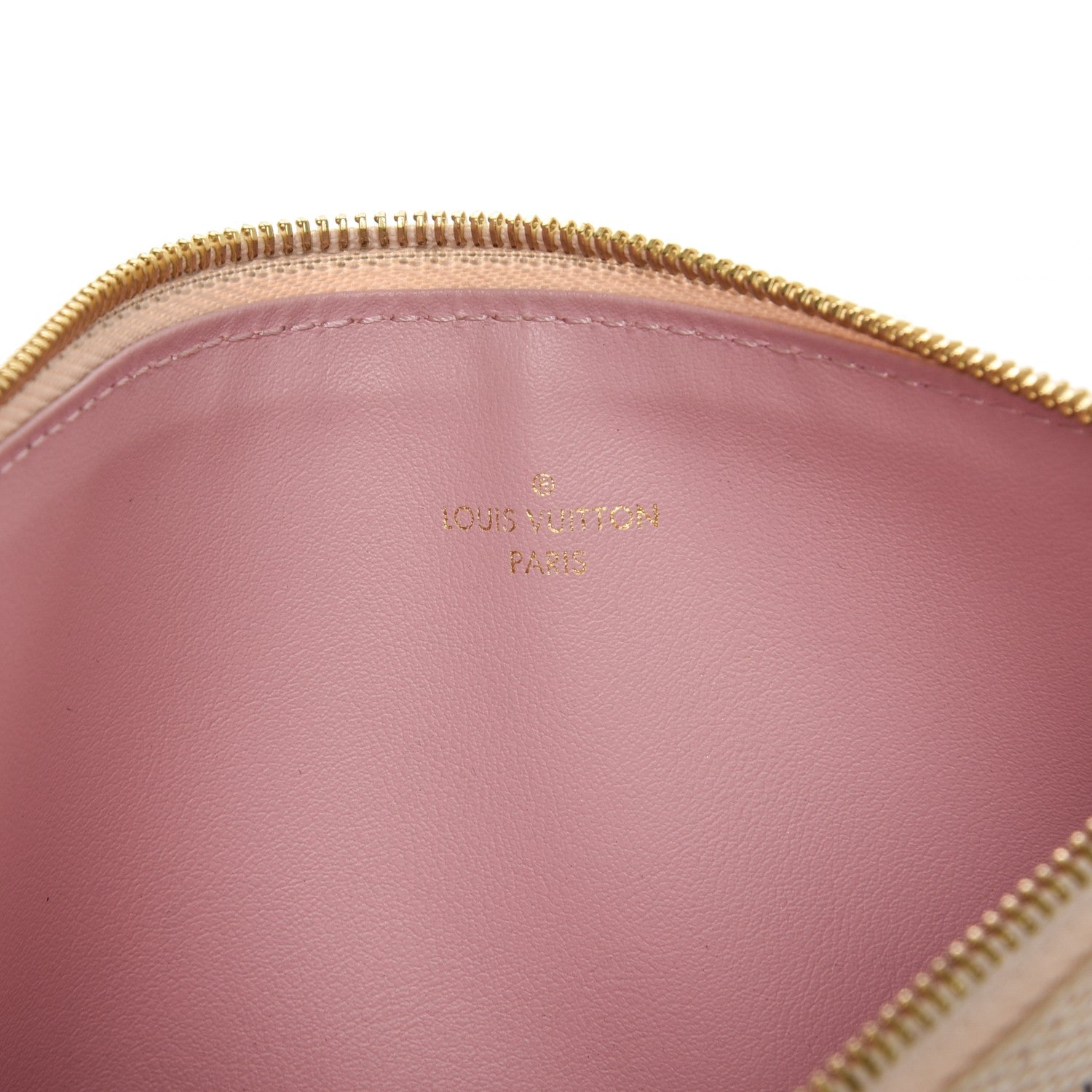 Louis Vuitton Damier Azur Felicie Chain Wallet Zippered Insert Rose Ballerine 6 of 6