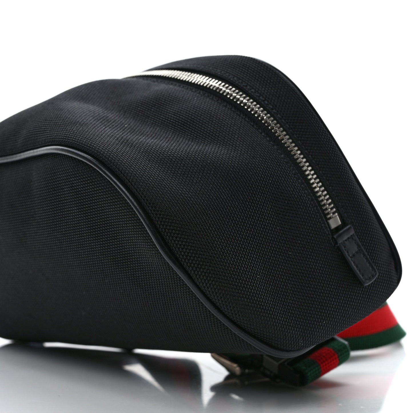 Techno Canvas Web Large Belt Bag Black