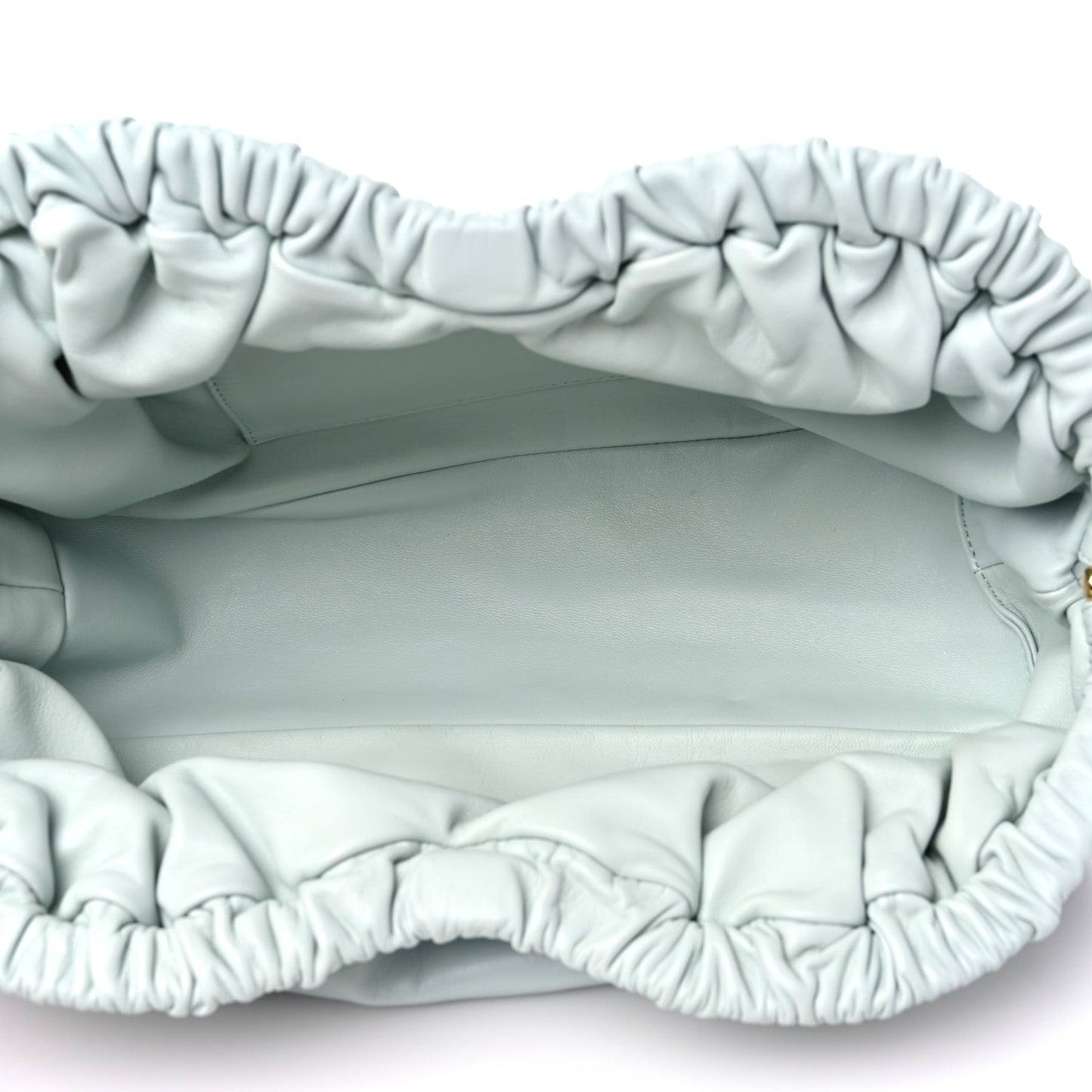 Lambskin Cloud Clutch Seafoam