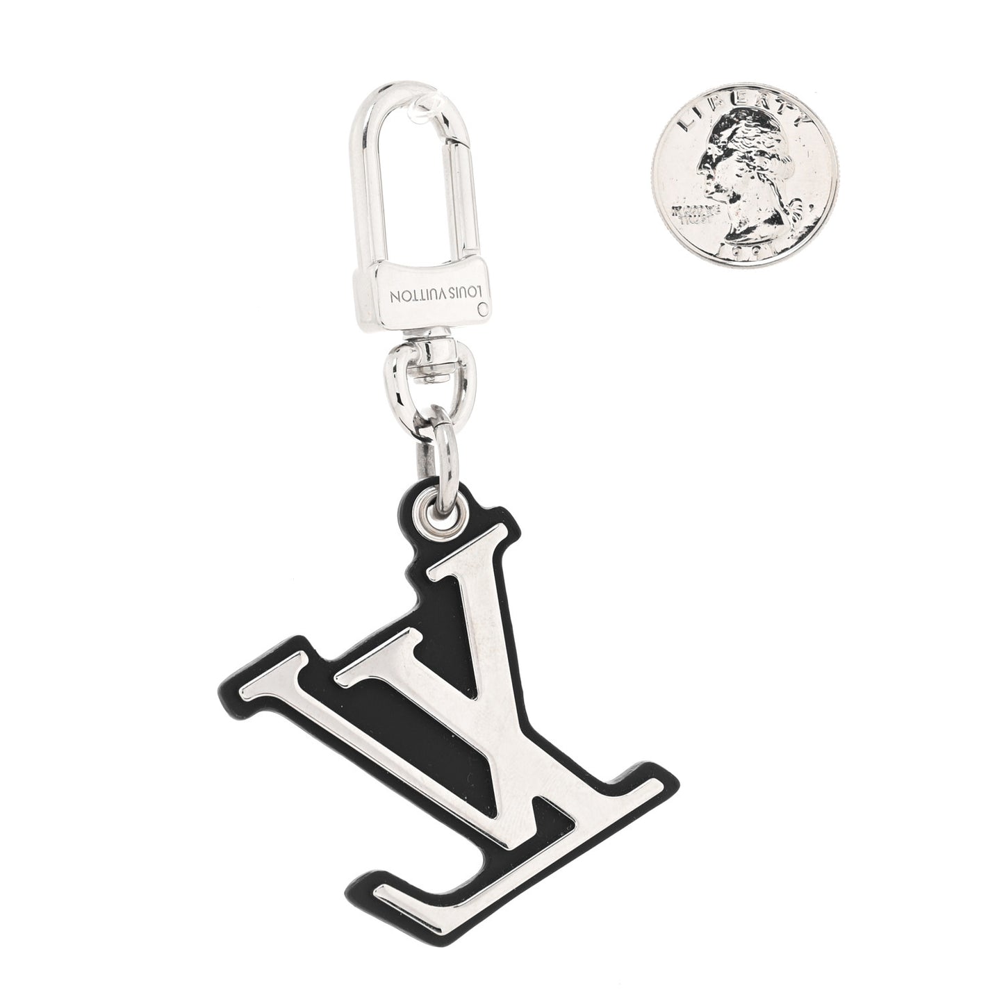 LV Initials Key Holder Black