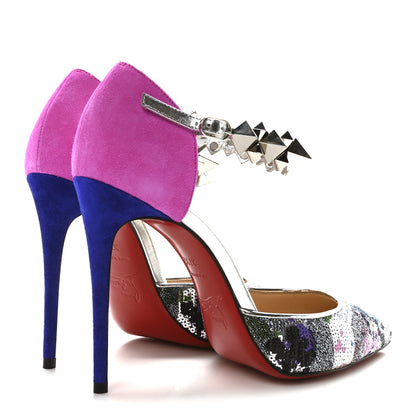 Christian Louboutin Specchio Brosse Paillettes Planet Chic 100 Pump 37.5 Version Multicolor 5 of 9