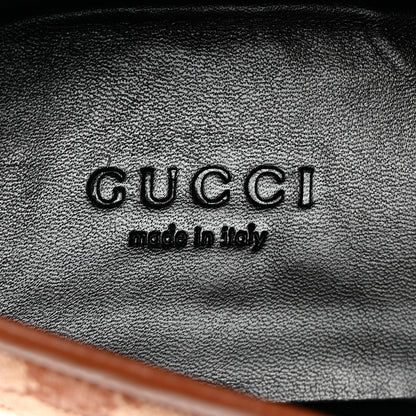 Gucci Canvas GG Monogram Horsebit Womens Jordaan Loafers 38 Beige Ruggine Rust 7 of 9