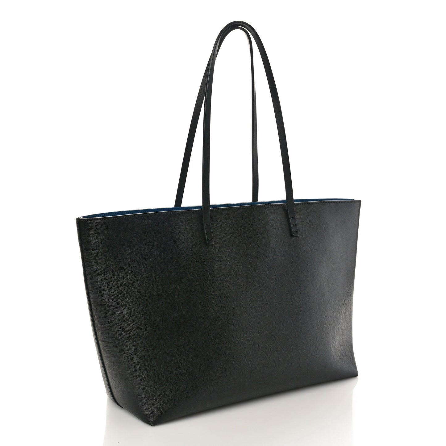 Vitello Elite Cuoio Monster Buggies Medium Roll Tote Black Multicolor Blue Cobalto