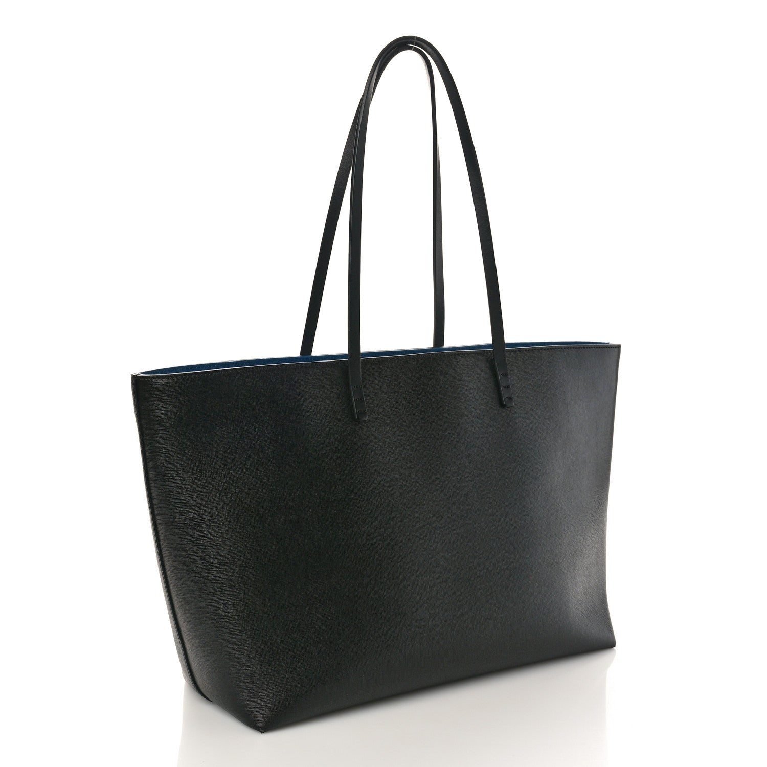 Fendi Vitello Elite Cuoio Monster Buggies Medium Roll Tote Black Multicolor Blue Cobalto 2 of 9