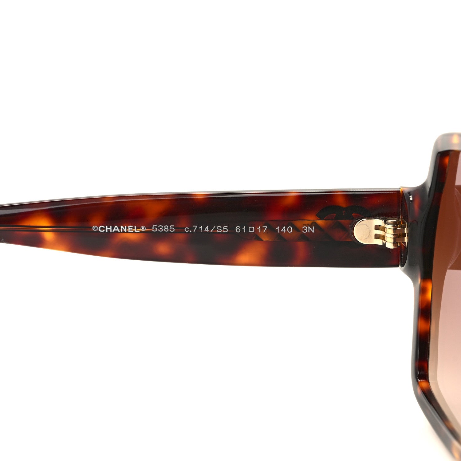 Chanel Acetate Square CC Sunglasses 5385 Tortoise 7 of 8