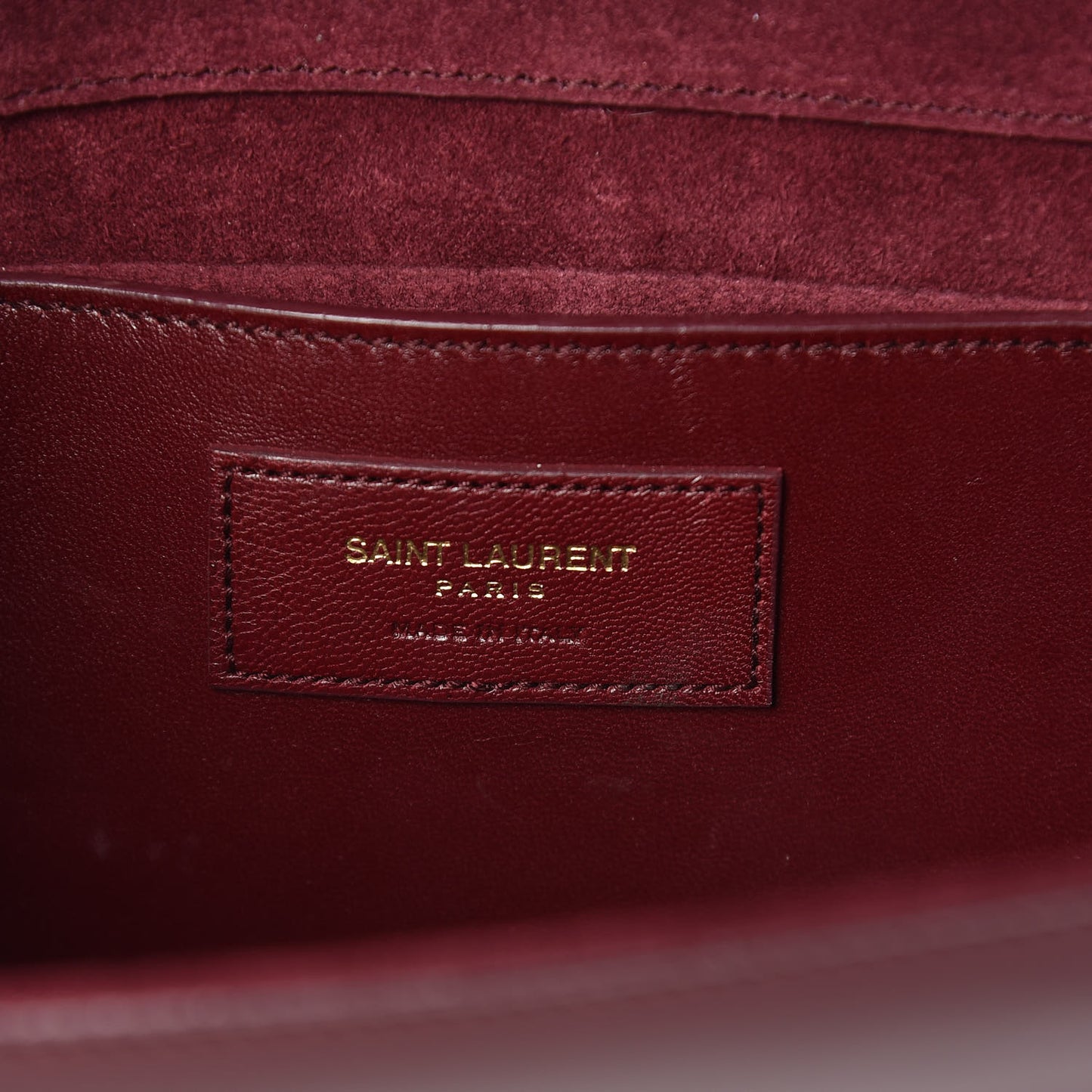 Patent Classic Monogram Cassandre Clutch Dark Red