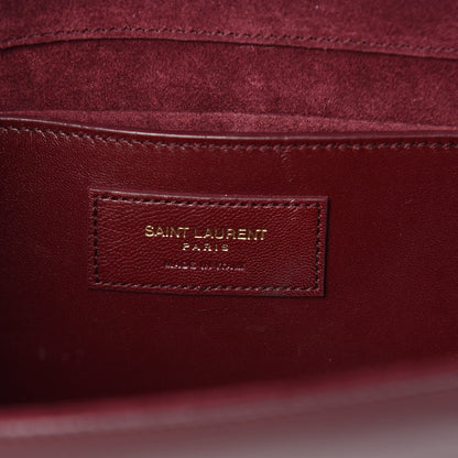 Saint Laurent Patent Classic Monogram Cassandre Clutch Dark Red 6 of 10