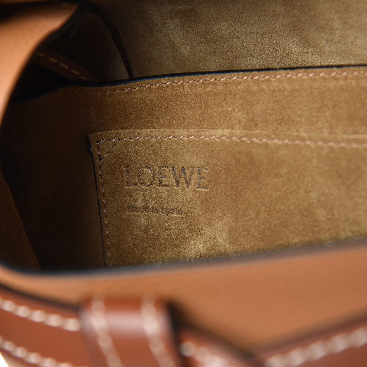 Grained Calfskin Small Gate Crossbody Bag Caramel Pecan