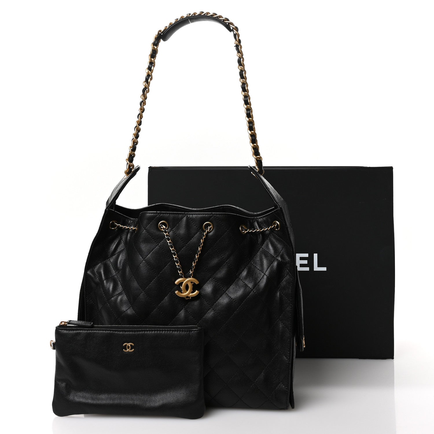 Chanel Caviar Quilted Medium Chanel 25 Handbag Black 12 of 12