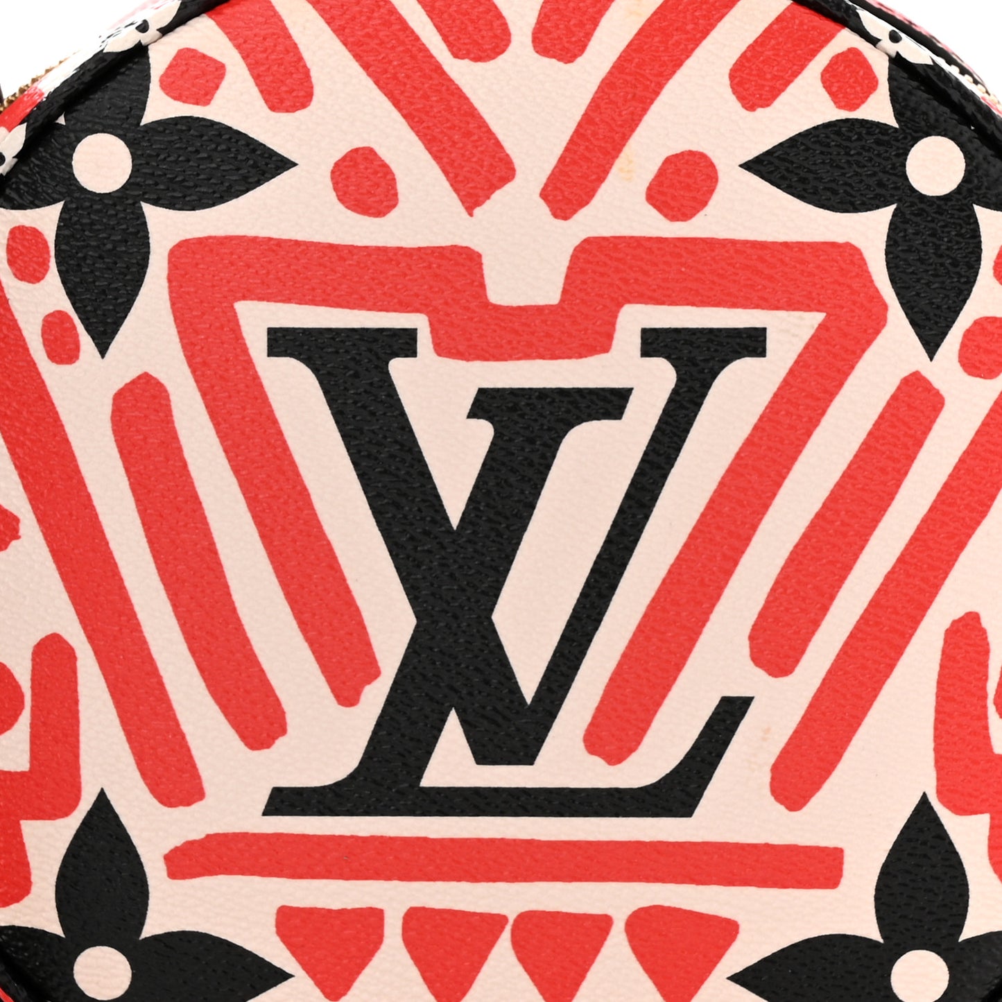 Monogram Giant Crafty Boite Chapeau Souple PM Creme Rouge Black