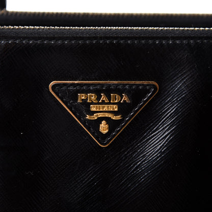 Prada Saffiano Vernice Medium Galleria Double Zip Tote Black 8 of 15