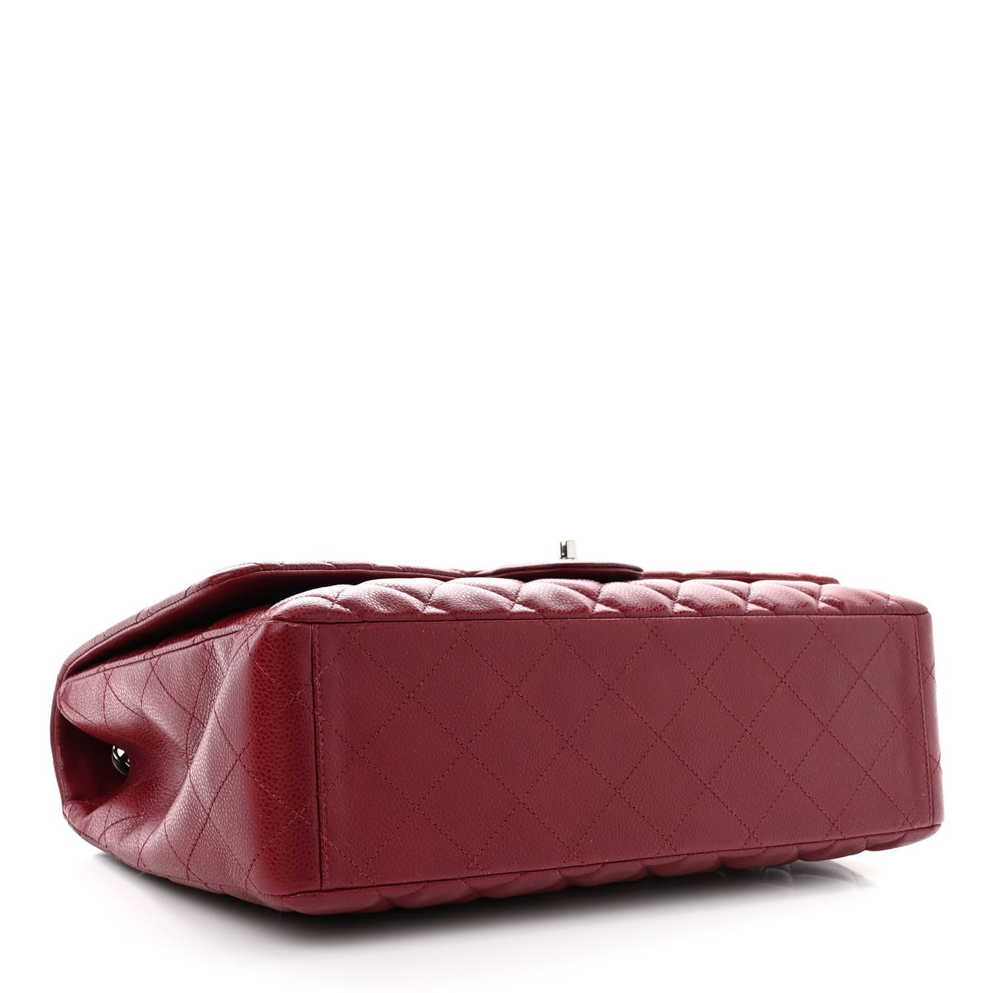 Caviar Quilted Maxi Single Flap Red