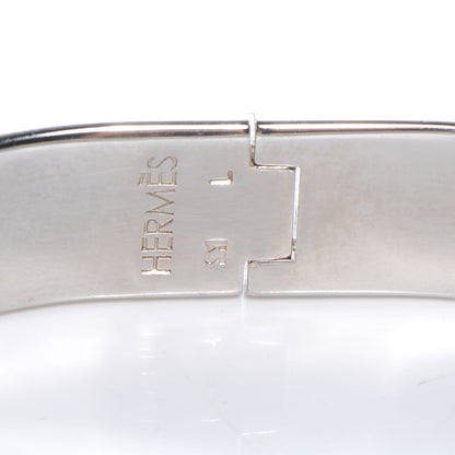 Hermes Narrow Enamel Clic Clac H Bracelet GM Orange 3 of 5