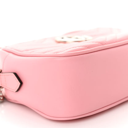 Gucci Calfskin Matelasse Small GG Marmont Chain Shoulder Bag Wild Rose 9 of 10