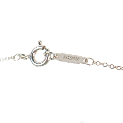 Tiffany Sterling Silver Diamond Small Daisy Key Pendant Necklace 5 of 7