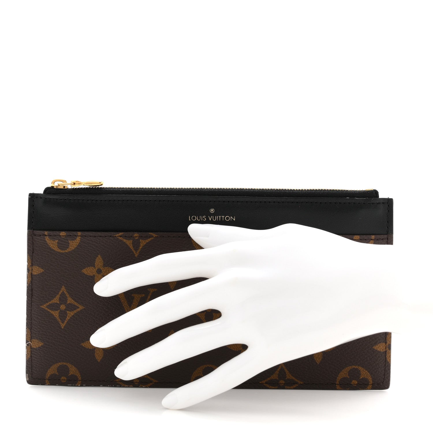 Louis Vuitton Monogram Slim Purse Black 2 of 7