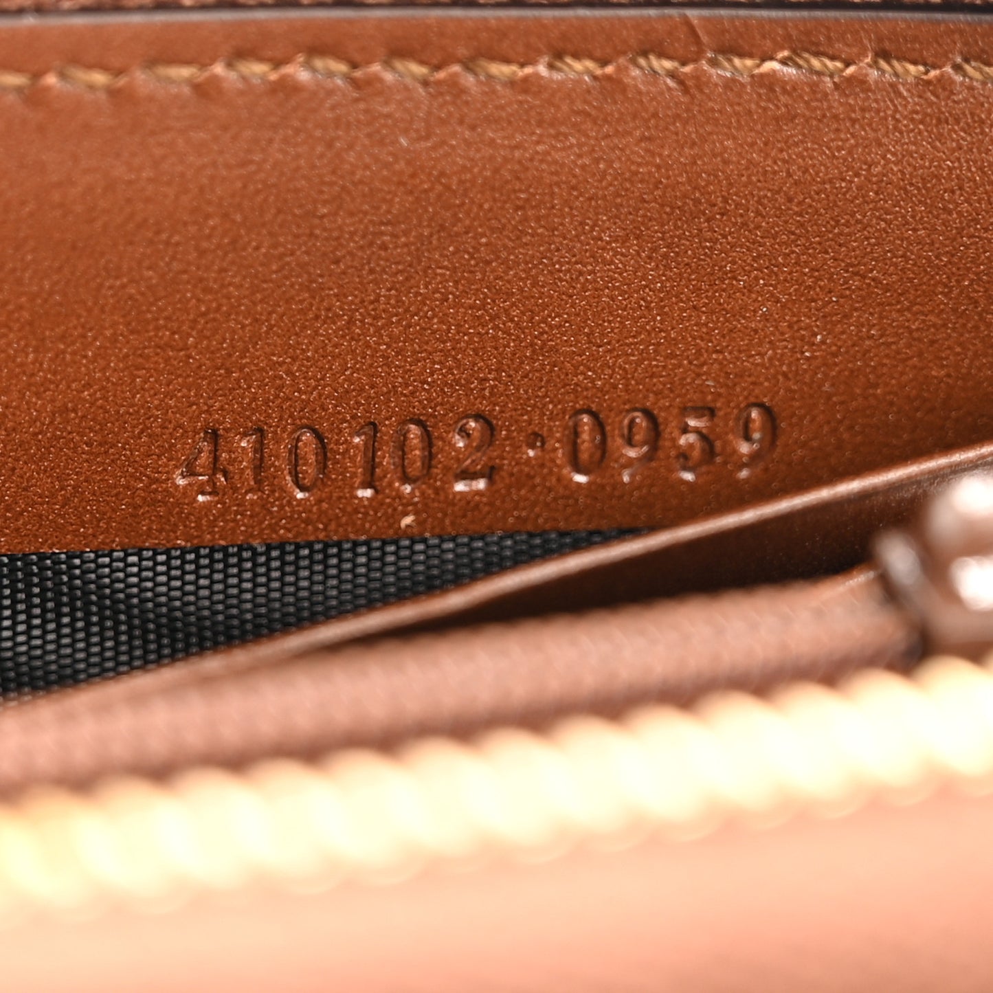 GG Supreme Monogram Cuoio Toscano Zip Around Wallet Beige Ebony Cuir