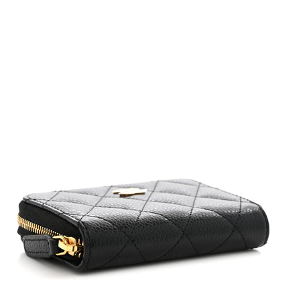 Chanel Caviar Quilted Zip Coin Purse Black 4 of 8