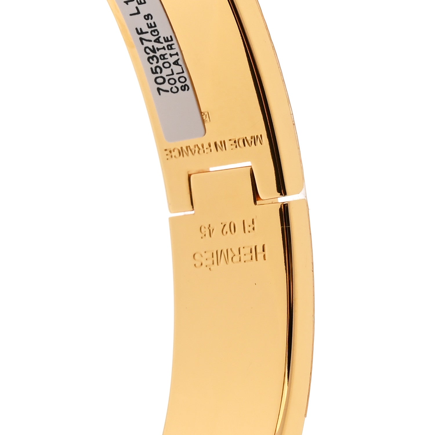 Hermes Enamel Printed Narrow Coloriages et Tenues de Jour Clic Clac H Bracelet PM Solaire 4 of 5