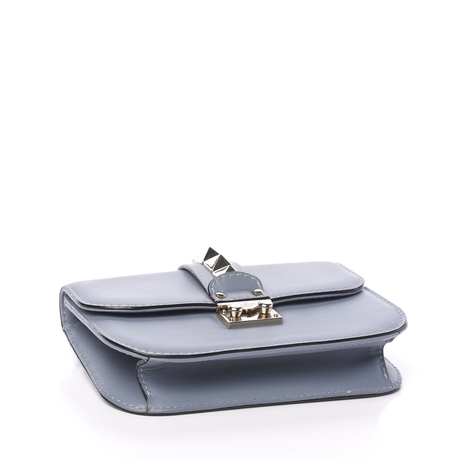 Valentino Garavani Vitello Small Glam Lock Rockstud Flap London Stone 3 of 8