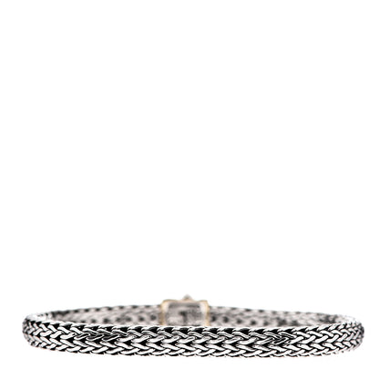 John Hardy Sterling Silver 18K Yellow Gold 6.5mm Classic Chain Bracelet 2 of 3