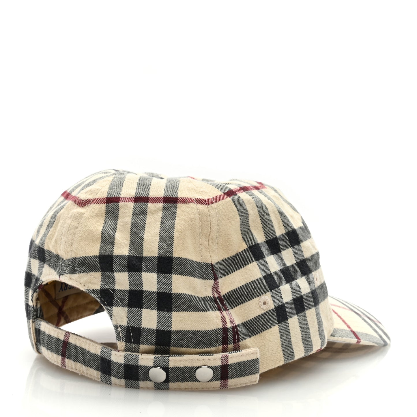 Cotton Archive Check Baseball Cap L Stone