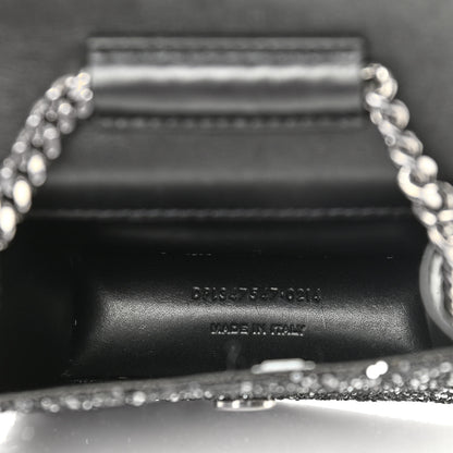 Saint Laurent Sequin Calfskin Monogram Mini Candy Crossbody Black 5 of 11