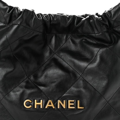 Chanel Shiny Calfskin Quilted Small Chanel 22 Black 9 of 11